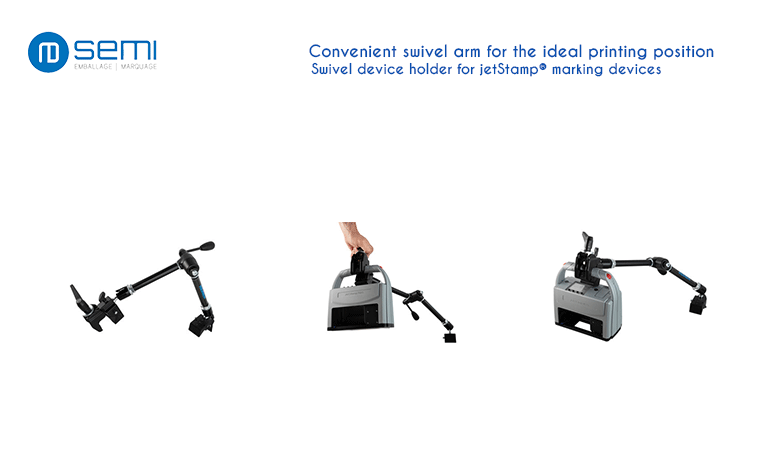 Convenient swivel arm for the ideal printing position